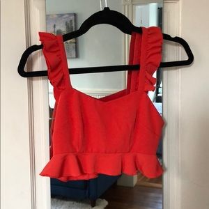 Revolve by the way ruffle crop top